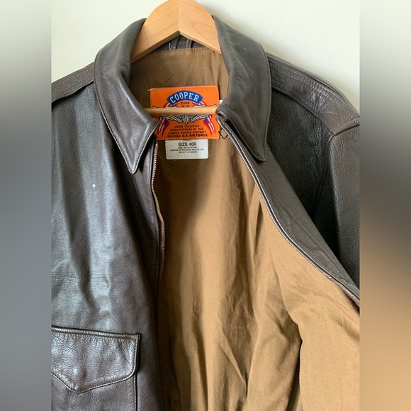 Cooper // VTG A2 Genuine Leather Bomber Jacket - Picture 4 of 15